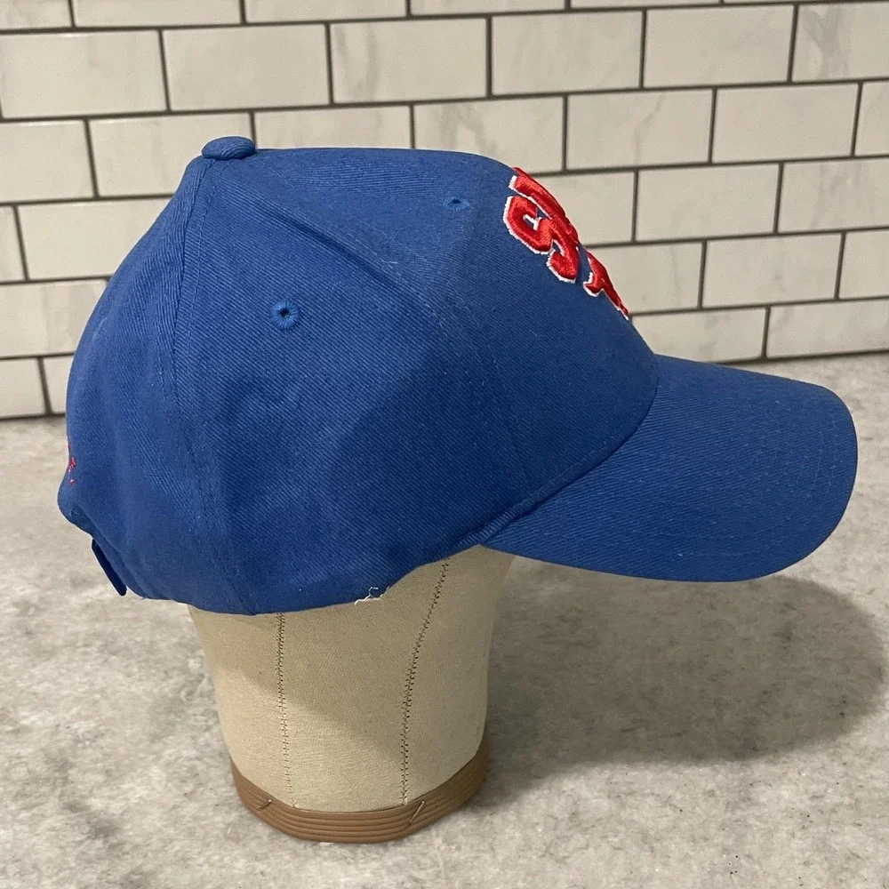 SMU Mustangs Hat Cap Strap Back Mens One Size Blue Red NCAA Basketball Adidas